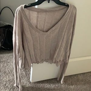 Cropped long sleeve tee